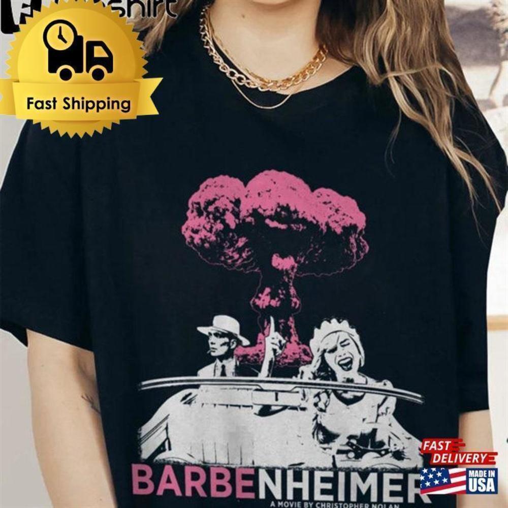 Retro Barbenheimer Comeon Baby Lets Go Party Retro Movie Fan Unisex T-Shirt